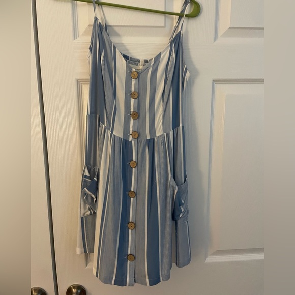 Blue Striped Dress - Picture 1 of 2